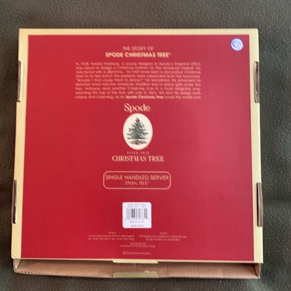 Spode “Christmas Tree” ceramic single handled server with box. 10 1/2”. - Picture 5 of 10